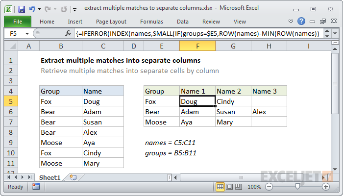 How To Split Two Words Into Separate Columns In Excel